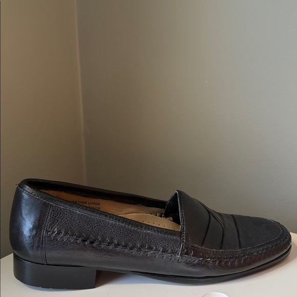 Stacy Adams Textured leather loafers mix toe Stitching Details New Size 9.5M